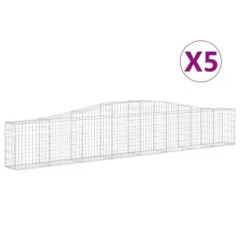 kosze-gabionowe-5-szt-400x30x60-80-cm-galwanizowane-zelazo