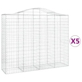 kosze-gabionowe-5-szt-200x50x160-180-cm-galwanizowane-zelazo