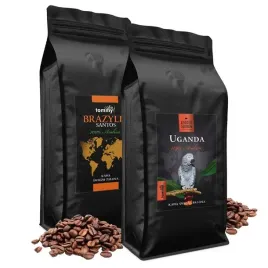 kawa-ziarnista-2x1kg-brazylia-santos-i-uganda-100percent-arabica-swiezo-palona
