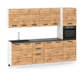 meble-kuchenne-zestaw-260-cm-dab-wotan-nowoczesne-modulowe-pojemne-szafki