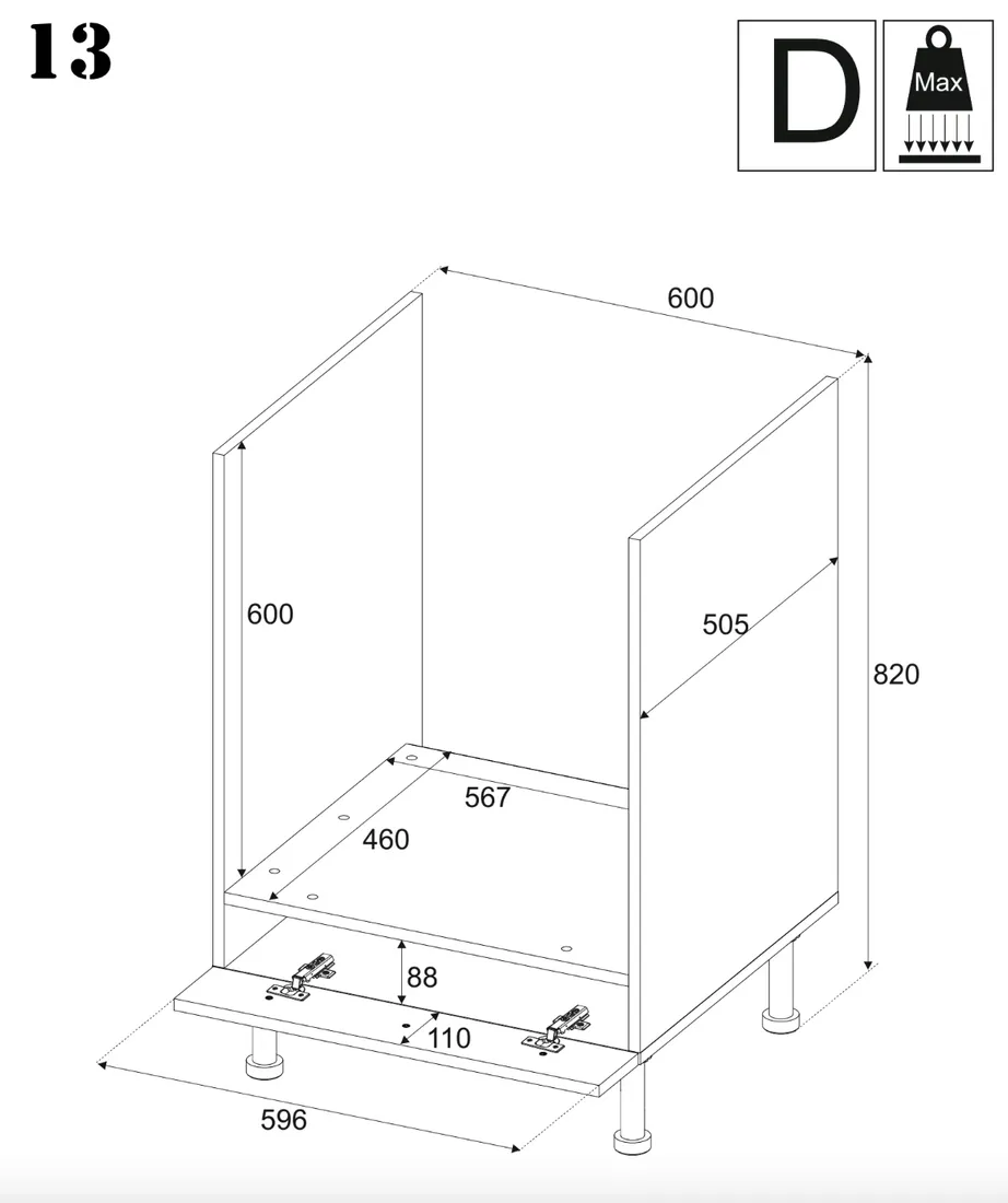 szafka-pod-zabudowe-piekarnika-piekarnik-60cm-kaszmir-stan-nowy