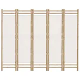 skladany-parawan-5-panelowy-200-cm-bambus-i-plotno-stan-nowy