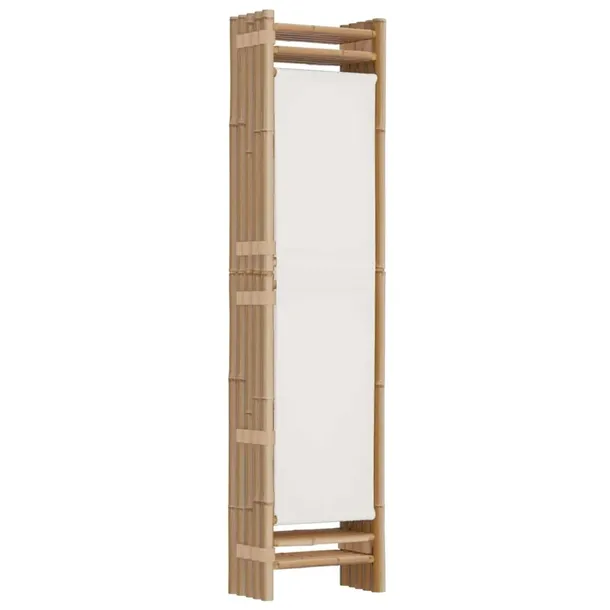 skladany-parawan-5-panelowy-200-cm-bambus-i-plotno-stan-nowy
