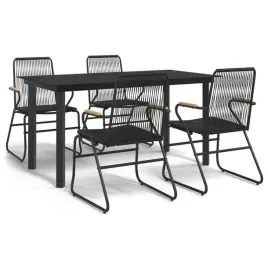5-czesciowy-zestaw-mebli-ogrodowych-czarny-rattan-pvc