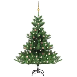 sztuczna-jodla-kaukaska-z-led-i-bombkami-zielona-180-cm