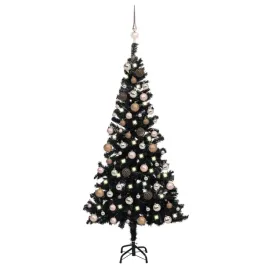 sztuczna-choinka-z-lampkami-i-bombkami-czarna-150-cm-pvc