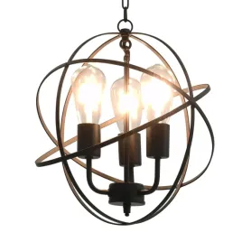 lampa-wiszaca-czarna-sferyczna-3-zarowki-e27