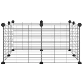 klatka-dla-zwierzat-8-panelowa-czarna-35x35-cm-stalowa