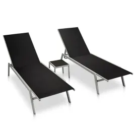 lezaki-ze-stolikiem-2-szt-stal-i-tworzywo-textilene-czarne
