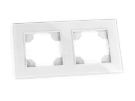 ramka-szklana-podwojna-do-gniazda-elektrycznego-fi60-biala