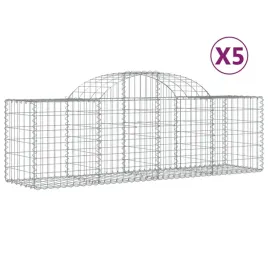 kosze-gabionowe-5-szt-200x50x60-80-cm-galwanizowane-zelazo