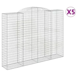 kosze-gabionowe-5-szt-300x50x220-240-cm-galwanizowane-zelazo