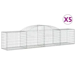 kosze-gabionowe-5-szt-300x50x60-80-cm-galwanizowane-zelazo