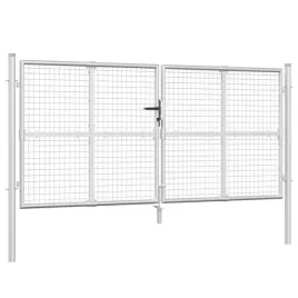 brama-ogrodowa-z-siatki-srebrna-300x125-cm-ocynkowana-stal