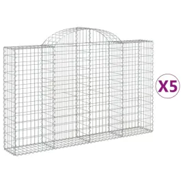 kosze-gabionowe-5-szt-200x30x120-140-cm-galwanizowane-zelazo