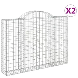 kosze-gabionowe-2-szt-200x30x140-160-cm-galwanizowane-zelazo