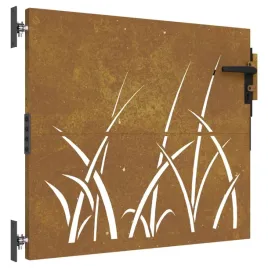 furtka-ogrodowa-85x100-cm-stal-kortenowska-motyw-trawy