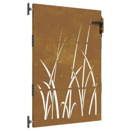 furtka-ogrodowa-85x125-cm-stal-kortenowska-motyw-trawy
