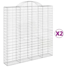 kosze-gabionowe-2-szt-200x30x200-220-cm-galwanizowane-zelazo
