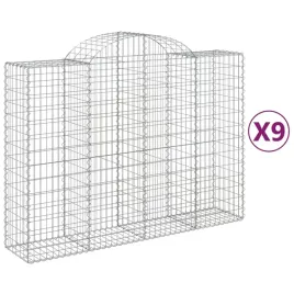 kosze-gabionowe-9-szt-200x50x140-160-cm-galwanizowane-zelazo