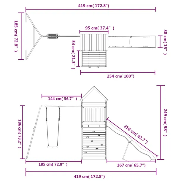 plac-zabaw-do-ogrodu-lite-drewno-sosnowe-stan-nowy