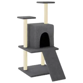 drapak-dla-kota-z-sizalowymi-slupkami-ciemnoszary-110-cm