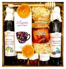 kosz-zestaw-prezentowy-prezent-herbata-cytryna-malina-miod-syrop-upominek