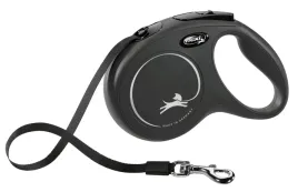 smycz-dla-psa-flexi-new-classic-tasma-czarna-roz-m-5m-25kg