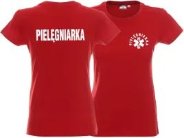 koszulka-damska-pielegniarka-czerwona