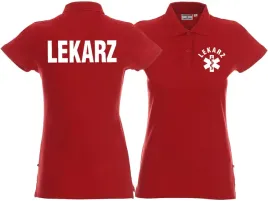 koszulka-polo-damska-lekarz-czerwona