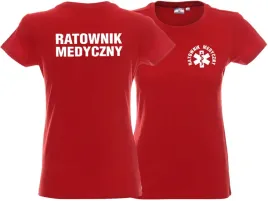 koszulka-damska-ratownik-medyczny-czerwona