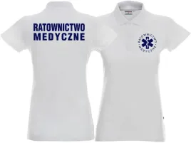 koszulka-polo-damska-ratownictwo-medyczne-biala