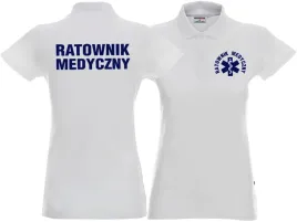 koszulka-polo-damska-ratownik-medyczny-biala