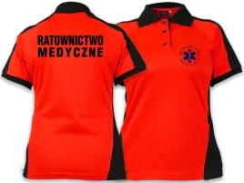 koszulka-ratownicza-polo-fluo-damska-funkcyjna