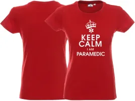 koszulka-damska-keep-calm-i-am-paramedic-czerwona