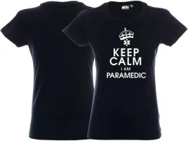 koszulka-damska-keep-calm-i-am-paramedic-granatowa