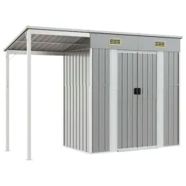 domek-ogrodowy-z-przedluzonym-dachem-jasnoszary-277x107x181-cm-stalowy