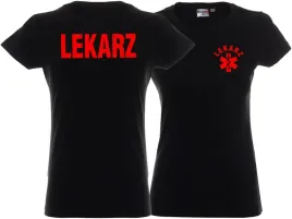 koszulka-ratownicza-czarna-damska-funkcyjna-nadruk-fluo