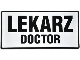 emblemat-lekarz-doctor-odblaskowy-na-rzepie-31-x-15-cm-nowy