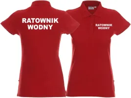koszulka-polo-damska-ratownik-wodny-czerwona