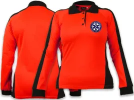 koszulka-polo-fluo-damska-ratownictwo-medyczne-niebieskie-logo-z-dlugim-rek