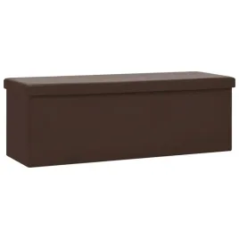 skladana-lawka-ze-schowkiem-brazowa-pvc