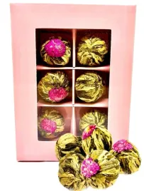 herbata-kwitnaca-2-smaki-zestaw-6szt-bombonierka-lichi-lily-ball-dzien-mamy