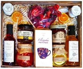 kosz-box-prezentowy-prezent-miod-herbata-konfitury-czekolada-syrop