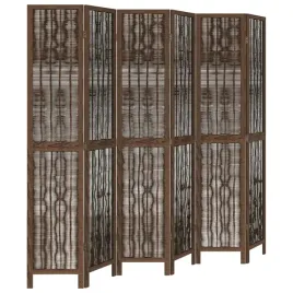 parawan-pokojowy-6-panelowy-ciemny-braz-lite-drewno-paulowni