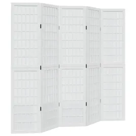 parawan-pokojowy-5-panelowy-bialy-lite-drewno-paulowni