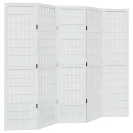 parawan-pokojowy-5-panelowy-bialy-lite-drewno-paulowni