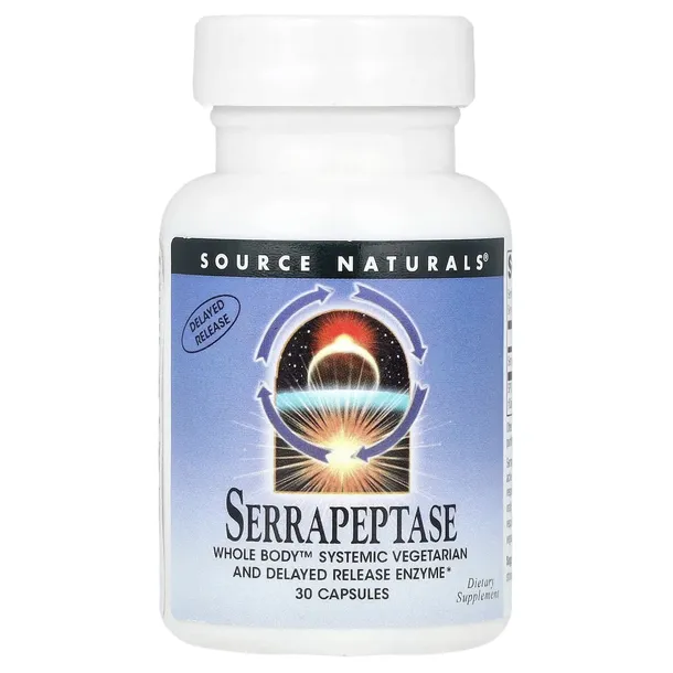 Source Naturals, Serrapeptaza, 30 kapsułek (60 000 SPU na kapsułkę)