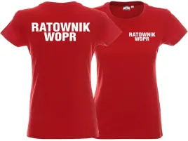 koszulka-damska-ratownik-wopr-czerwona