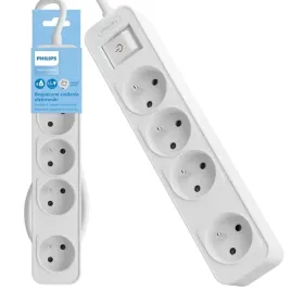 philips-przedluzacz-listwa-zasilajaca-4-gniazda-3m-biala-antyprzepieciowa